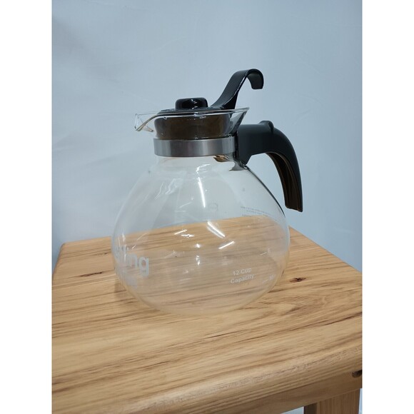Schott Duran Germany 12-Cup Glass Stovetop Whistling Kettle - Picture 1 of 9